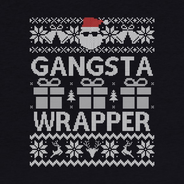 Ugly Christmas Sweater Gangsta Wrapper Santa by HolidayoftheWeek